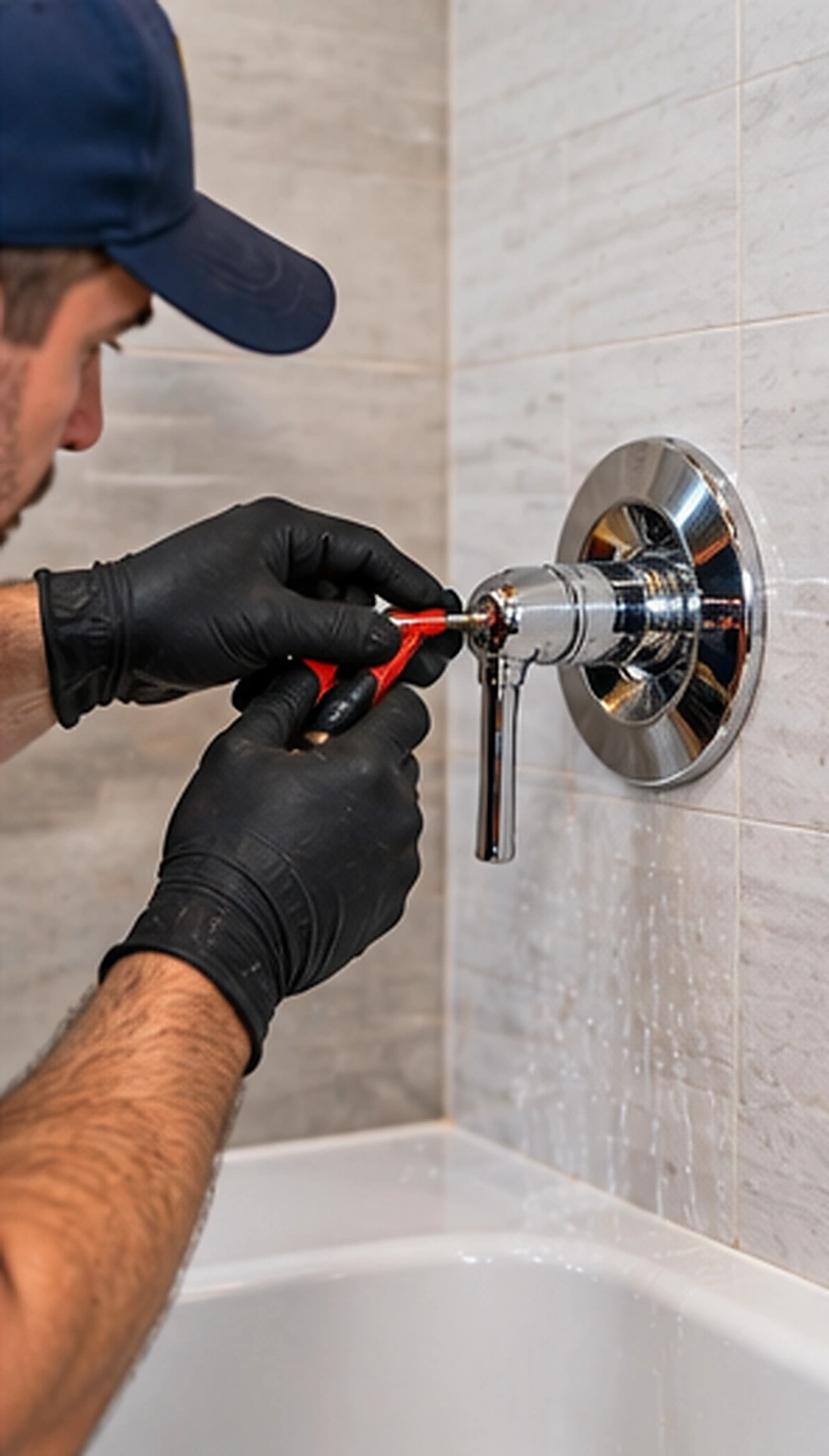 New faucet installation during backwater valve installation service in Ridgewood, NJ