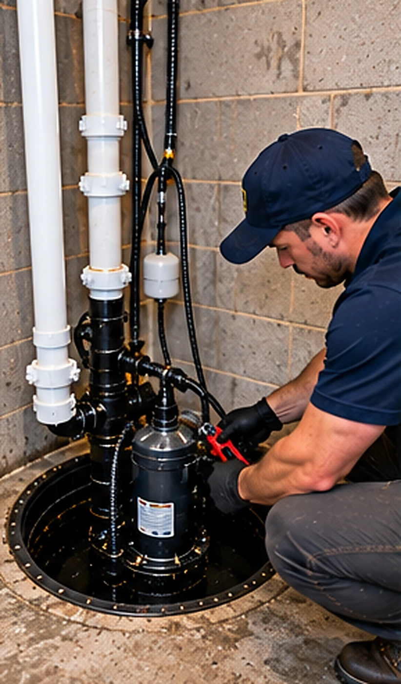Plumber repairing a residential water heater during lead & pfas water testing service in Ridgewood, NJ