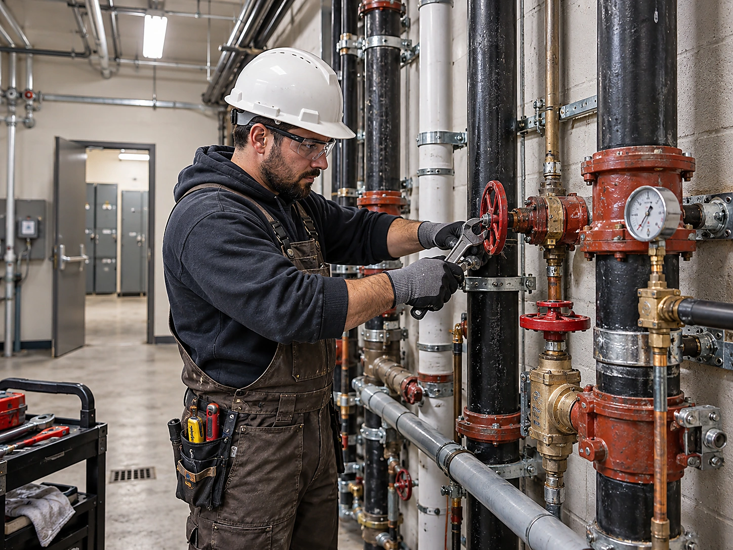 P-trap and sink drain repair during property management plumbing contracts service in Ridgewood, NJ